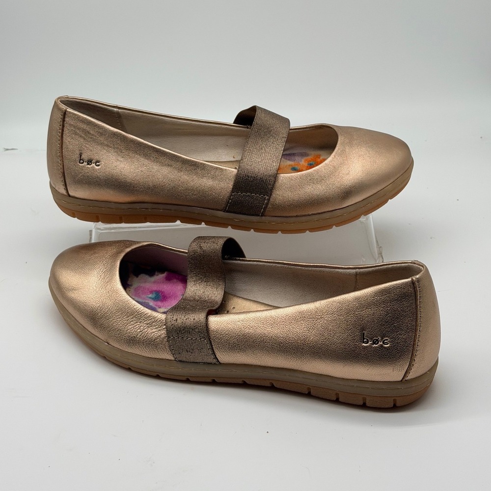 B.O.C Born Women's Mary Jane Shoes Size 9M Metallic Bronze Comfort Flats